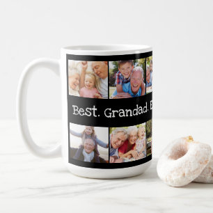 Fun Photo Collage Best Grandad Ever Black White  Koffiemok