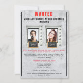 Fun Photo Mug Shot Faire-part de mariage (Devant)