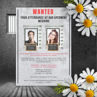 Fun Photo Mug Shot Faire-part de mariage