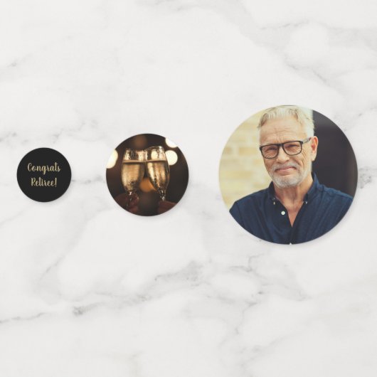 Fun Photo Retraite table de la fête Confetti (Derrière)