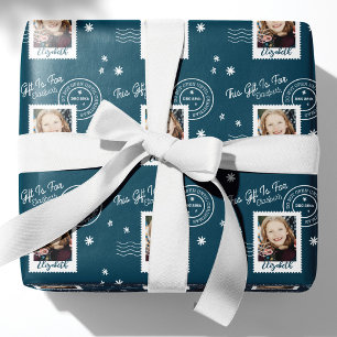 Fun Photo Stamp Gift Identifier open voor Kerstmis Cadeaupapier