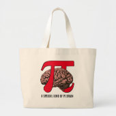 Fun PI DAY Brain Grote Tote Bag (Voorkant)