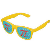 Fun Pi Nerdy Geeky Party Cool Shades Sunbril Retro Zonnebril (Gekanteld)