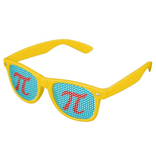 Fun Pi Nerdy Geeky Party Cool Shades Sunbril Retro Zonnebril (Gekanteld)