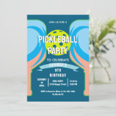 Fun Pickleball Anniversaire Fête Invitation pour l (Debout devant)