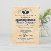 Fun pickleball thema Familiereünie Save the Date Kaart (Staand voorkant)