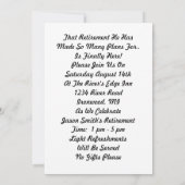 Fun Pigeons Roost Man Retirement Party Uitnodiging (Achterkant)