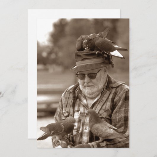 Fun Pigeons Roost Man Retirement Party Uitnodiging (Voorkant / Achterkant)