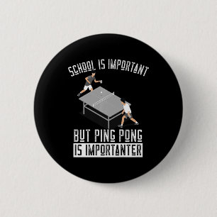 Fun Ping Pong Player Table Tennis Gift Ronde Button 5,7 Cm