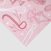 Fun Pink Baking & Cooking Utensiepatroon Tissuepapier (Detail)