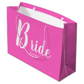 Fun Pink Bride Grand sac cadeau (Dos Angle)