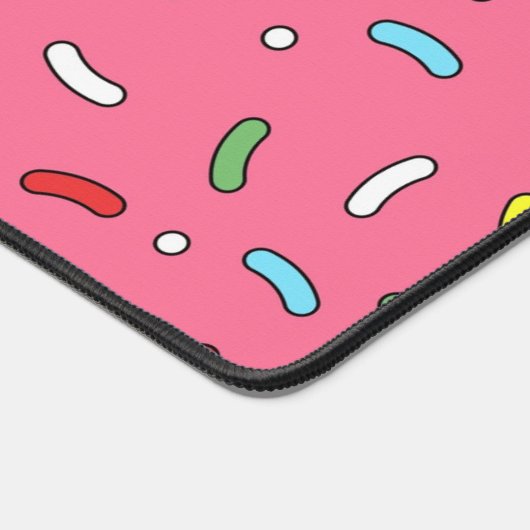 Fun Pink Candy Sprinkles Pattern Bureaumat (Hoek)
