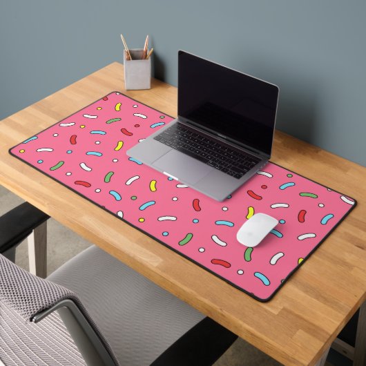 Fun Pink Candy Sprinkles Pattern Bureaumat (Kantoor 2)