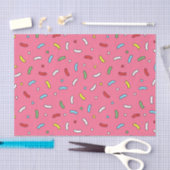 Fun Pink Candy Sprinkles Pattern Tissuepapier (Craft)
