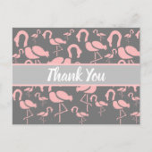 Fun Pink Flamingo bird art Briefkaart (Voorkant)