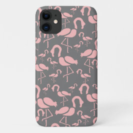 Fun Pink Flamingo bird art iPhone 11 Hoesje