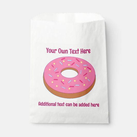 Fun Pink Frosted Ring Donut - 2 aangepaste tekstli Bedankzakje (Voorkant)