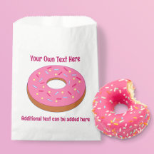 Fun Pink Frosted Ring Donut - 2 aangepaste tekstli
