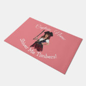 Fun Pink Girl Pirate Deurmat (Schuin)