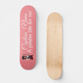 Fun Pink Girl Pirate Skateboard (Voorkant)