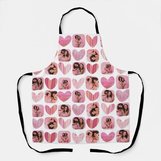 Fun Pink Hearts & Fotocollage Keepsake Schort (Voorkant)