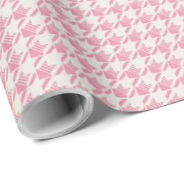 Fun Pink Houndstooth Cadeaupapier