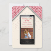 Fun Pink Knished Texte Message Merci Cartes (Dos)