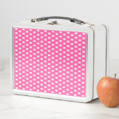 Fun Pink Retro Tiled Retangular White Starbursts (In situ)