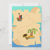 Fun Pirate Boy Treasure Map op maat Bedankkaart (Achterkant)