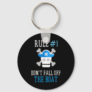 Fun Pirate Rules Herfsten niet van de boot Mannen Sleutelhanger