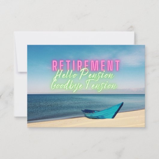 Fun Pittoresque Hello Retraite Invitation (Devant)