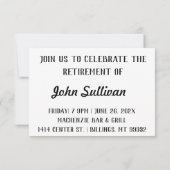 Fun Pittoresque Hello Retraite Invitation (Dos)