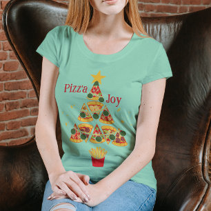 Fun Pizz'a Joy Pizza Kerstboom Tri-Blend Shirt