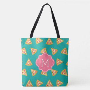 Fun Pizza Slices Patroonmonogram Tote Bag