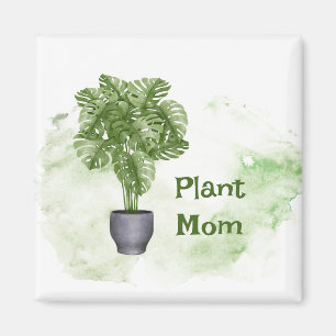 Fun Plant Mam Quote Houseplant Monstera Magneet