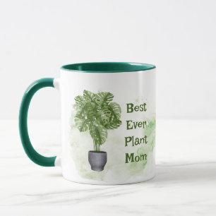 Fun Plant Mam Quote Houseplant Monstera Mok
