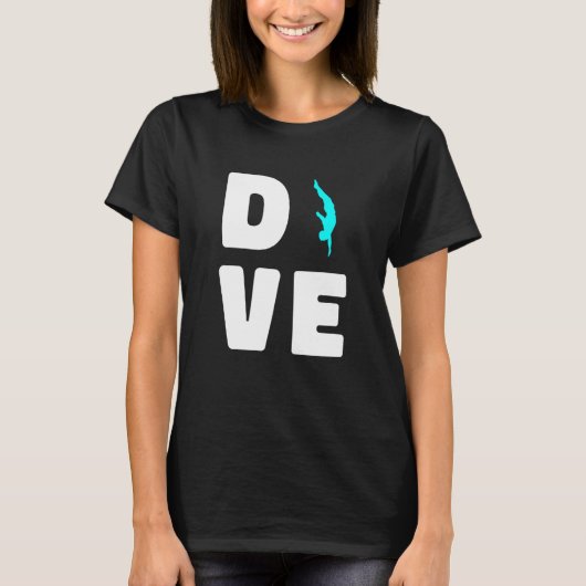 Fun Platform Diver Springboard Diving T-shirt (Voorkant)