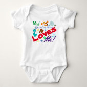 Fun Playful Colorful My Grandma houdt van me Romper (Voorkant)