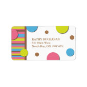Fun Polk a Dot Adresetiketten Etiket (Voorkant)
