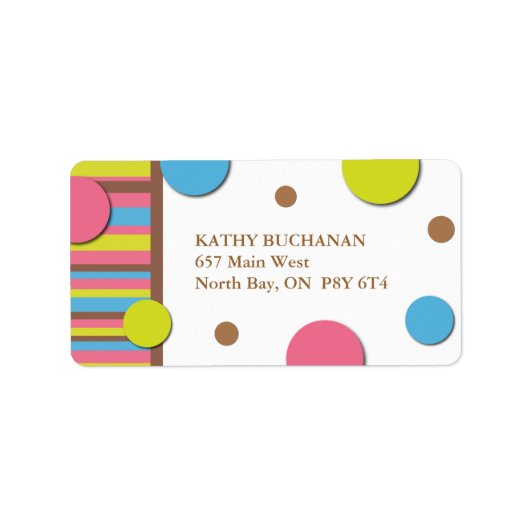 Fun Polk a Dot Adresetiketten Etiket (Voorkant)
