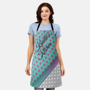 Fun Polka Dot Colorblock Apron Schort