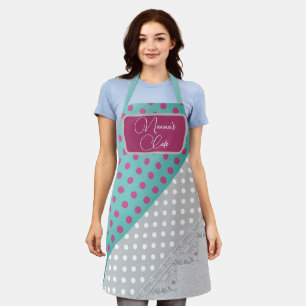 Fun Polka Dot gepersonaliseerd Schort
