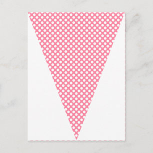 Fun Polka Dot Hot Pink Colorful Flag Bunting Briefkaart