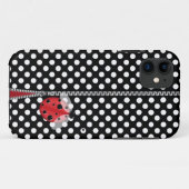 Fun Polka Dot & Ladybug iPhone 5 Hoesje (Achterkant (horizontaal))