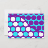 Fun Polka Dot Wave Motif Cartes RSVP (Dos)