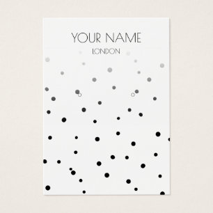 Fun polka stip earing display card visitekaartje