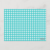 Fun Polkadot Blauwgroen vlag Bunting Briefkaart (Achterkant)