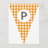 Fun Polkadot Oranje vlag Bunting Briefkaart (Voorkant)