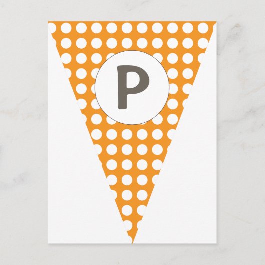 Fun Polkadot Oranje vlag Bunting Briefkaart (Voorkant)