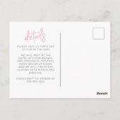 Fun Pool and Tropical Theme Bachelorette Party Briefkaart (Achterkant)